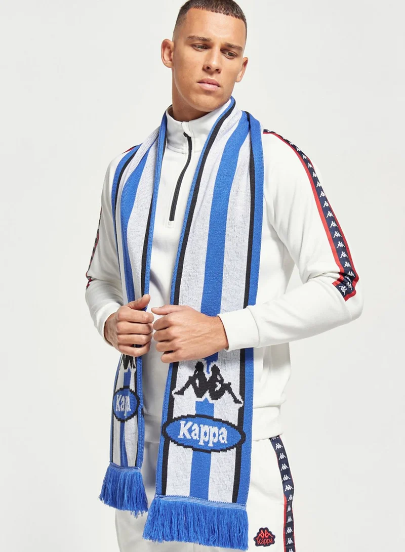 Kappa Logo Striped Scarf