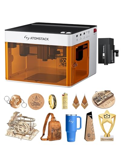 ATOMSTACK P1 5W Laser Engraver, Laser Cutter, Unibody Laser Engraving Machine, 10000 mm/min, 5000mW Diode for Beginners DIY, Wood, Leather, Acrylic, Metal, Portable, Single Laser, Class 1 Safe - Image 1
