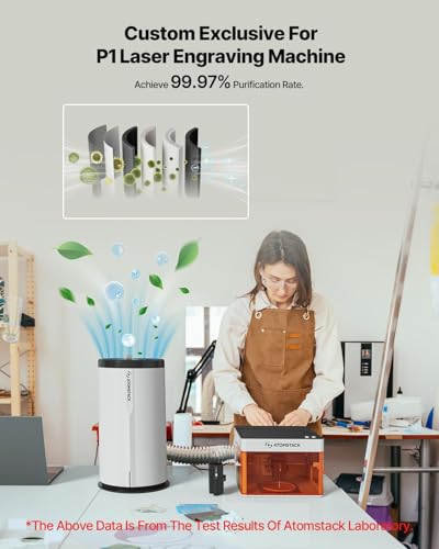 ATOMSTACK P1 5W Laser Engraver, Laser Cutter, Unibody Laser Engraving Machine, 10000 mm/min, 5000mW Diode for Beginners DIY, Wood, Leather, Acrylic, Metal, Portable, Single Laser, Class 1 Safe - Image 4