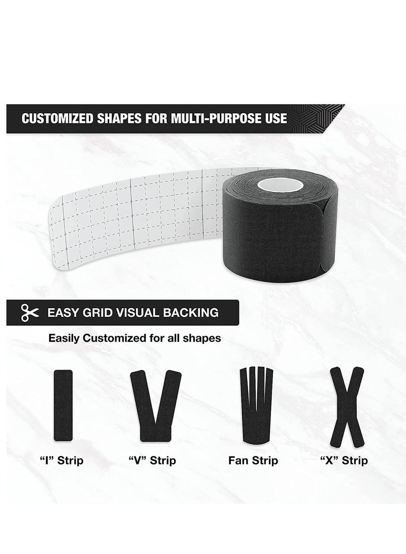 Generic 4-pack sports bandage elastic sports protective tape intramuscular patch chest tape 4 * rolls (2 "* 20")  - Image 4