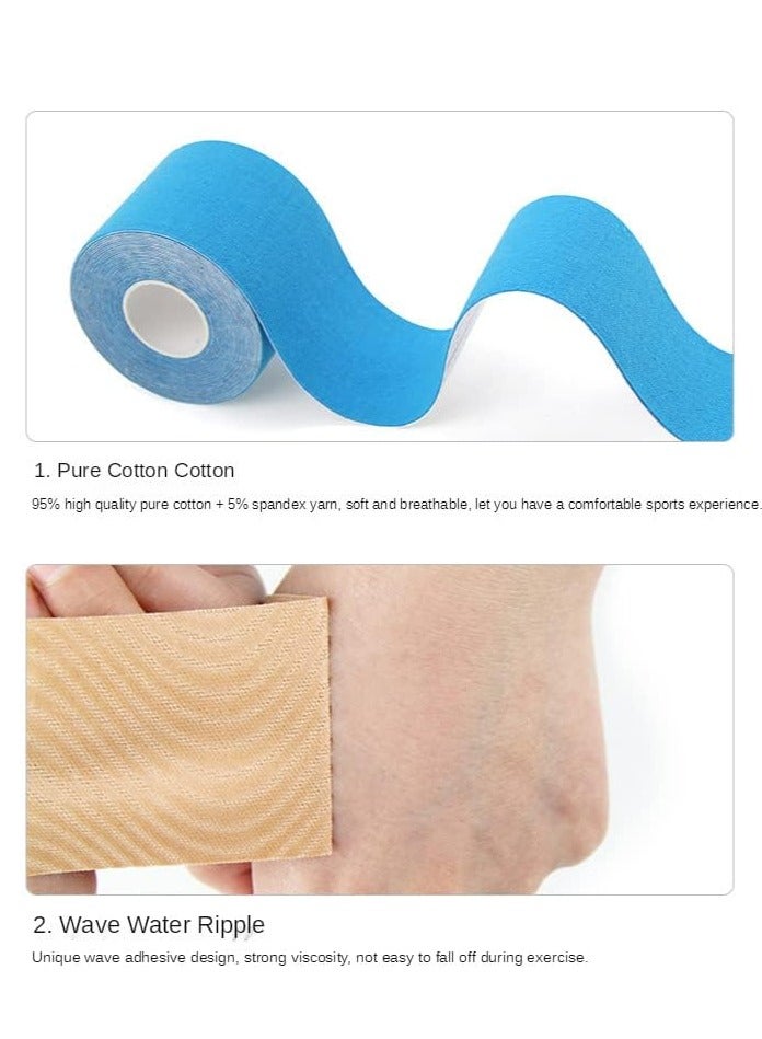 Generic 4-pack sports bandage elastic sports protective tape intramuscular patch chest tape 4 * rolls (2 "* 20")  - Image 5