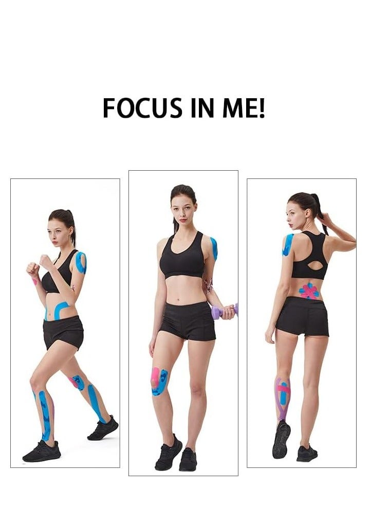 Generic 4-pack sports bandage elastic sports protective tape intramuscular patch chest tape 4 * rolls (2 "* 20")  - Image 2