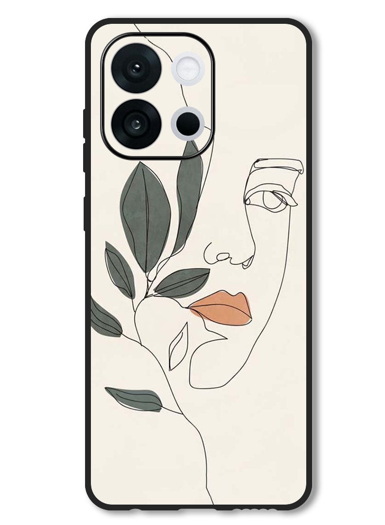 Theodor Case Compatible with OnePlus 13T 6.32 Inch Protection Shockproof Bumper Cover Girl Art - Image 1