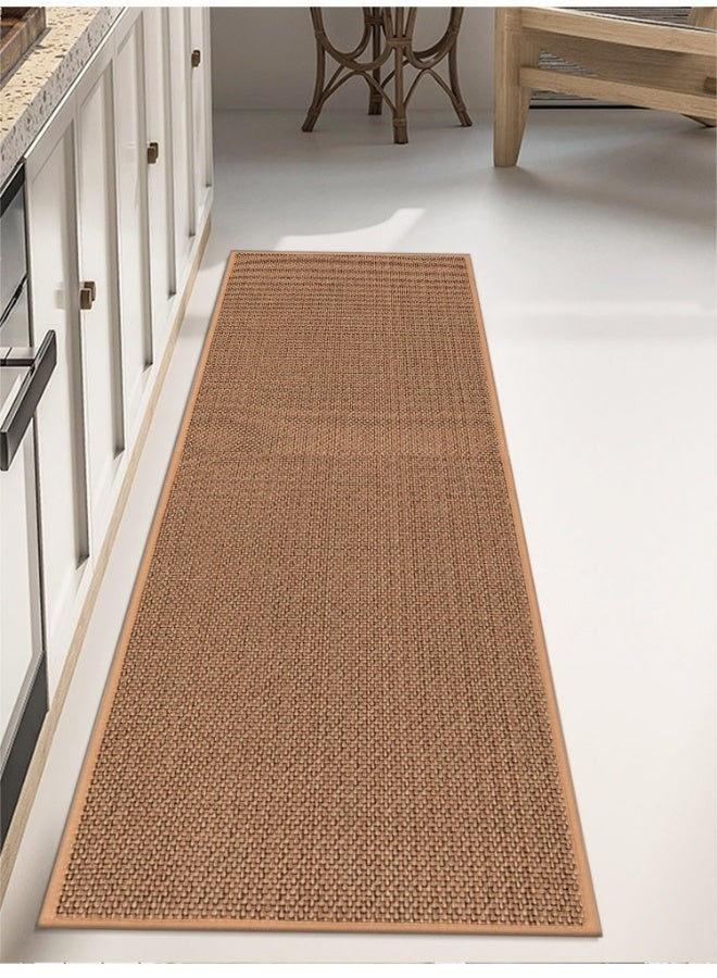 آنا طقم سجادة مضادة للانزلاق من اللينين بحجم 44*75 سم و44*120 سم، قابلة للطي، تمتص المياه ومقاومة للأوساخ. - Image 2
