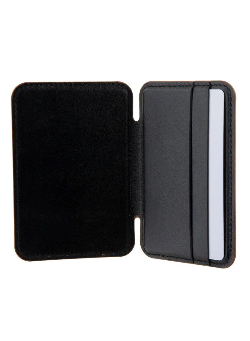 GUESS Magsafe Wallet Cardslot with Stand and Gcube Stripe Design / Secure Card Holder / High-Quality Phone Accessory - Brown