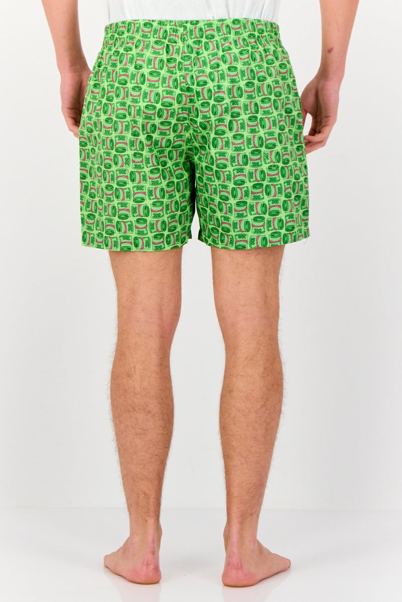 Jack Jones Men All Over Print Boxer, Green - Image 3