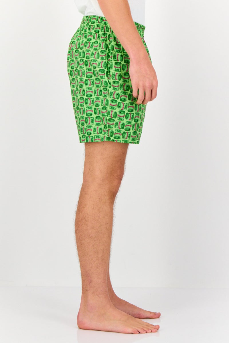Jack Jones Men All Over Print Boxer, Green - Image 2