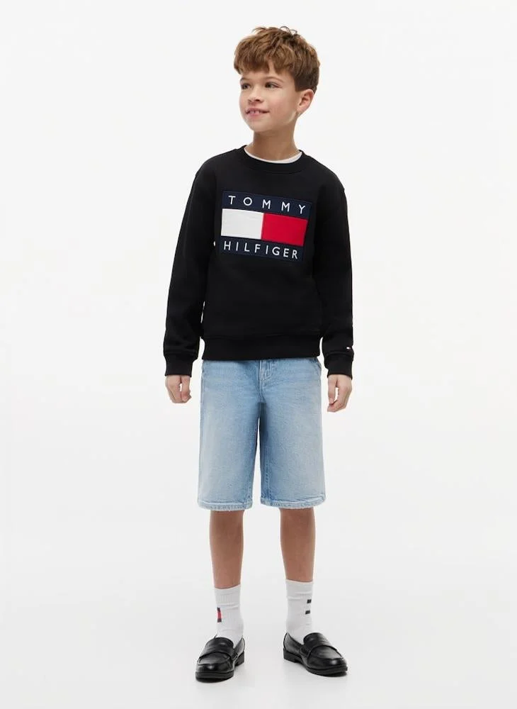Tommy Hilfiger Faded Loose Denim Shorts