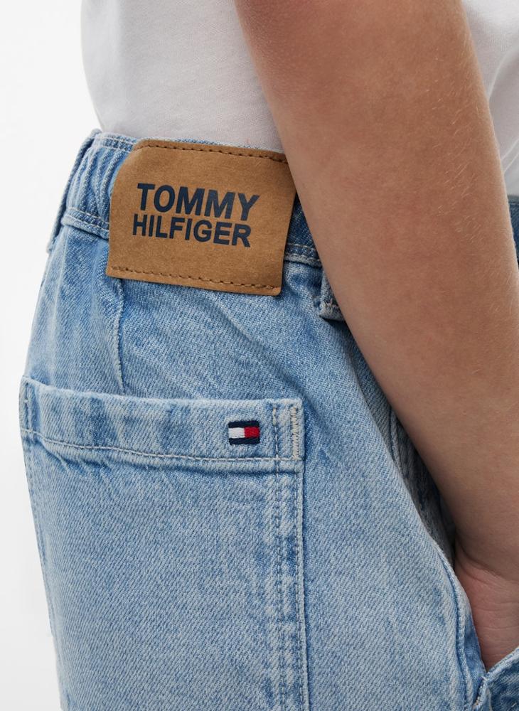 TOMMY HILFIGER Faded Loose Denim Shorts - Image 4