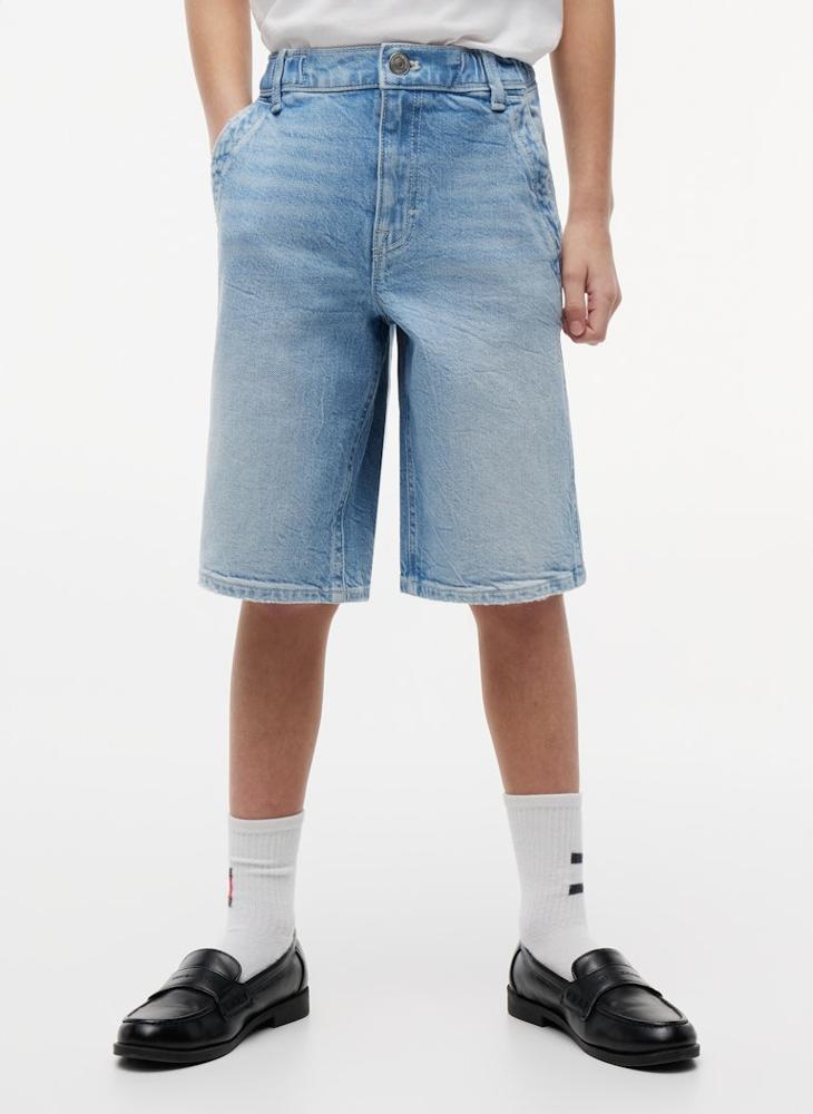 TOMMY HILFIGER Faded Loose Denim Shorts - Image 2