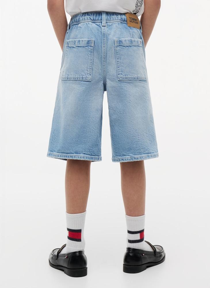 TOMMY HILFIGER Faded Loose Denim Shorts - Image 3