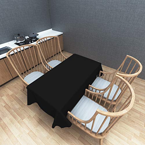 Childom 3 Pack Plastic Tablecloths for Rectangle Tables 54" x 108" Black Disposable Table Cloths for 6 to 8 Foot Tables Indoor or Outdoor Parties Birthday Wedding Christmas Anniversary Buffet Table - Image 3