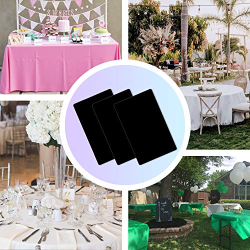 Childom 3 Pack Plastic Tablecloths for Rectangle Tables 54" x 108" Black Disposable Table Cloths for 6 to 8 Foot Tables Indoor or Outdoor Parties Birthday Wedding Christmas Anniversary Buffet Table - Image 4