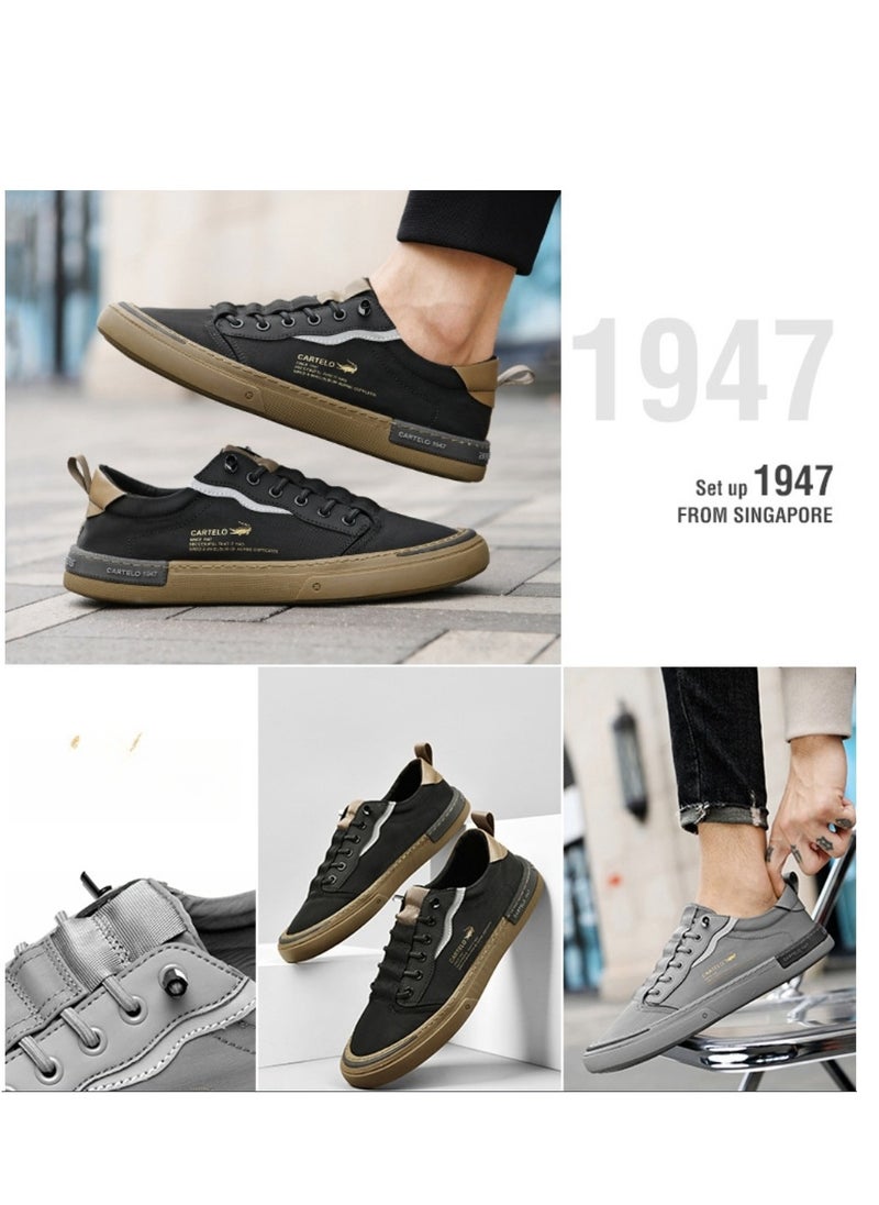 CARTELO Men's Casual Low Top Trendy Board Shoes  - Image 3