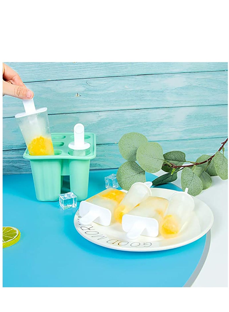 Excefore 6 Cavities Popsicle Molds, Reusable Popsicle Maker Easy Release Ice Pop Molds Silicone Popsicle Molds - Image 4