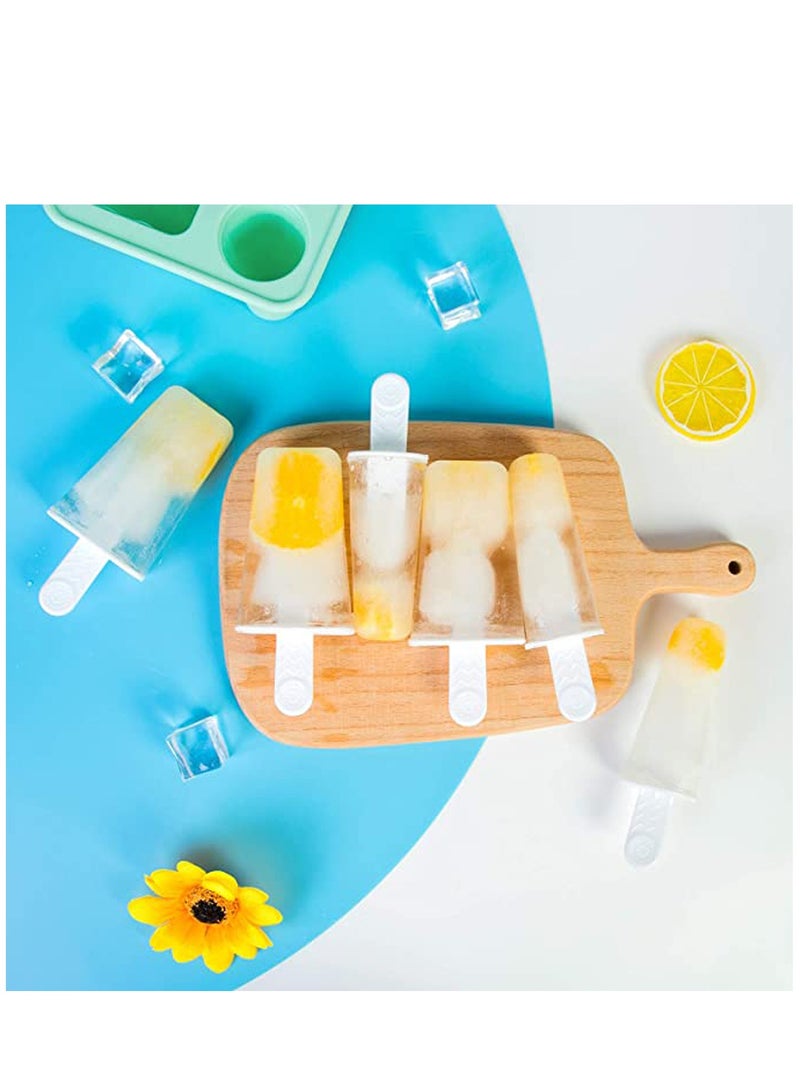 Excefore 6 Cavities Popsicle Molds, Reusable Popsicle Maker Easy Release Ice Pop Molds Silicone Popsicle Molds - Image 3