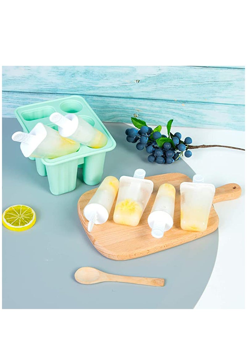 Excefore 6 Cavities Popsicle Molds, Reusable Popsicle Maker Easy Release Ice Pop Molds Silicone Popsicle Molds - Image 2