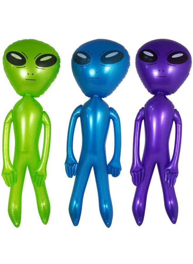 Loquat Product Inflatable Alien Toy Large Kids Cartoon Air Model  Toy Bar Party Decorations-Color:Alien Bow-women's Purple 125cm - Image 4