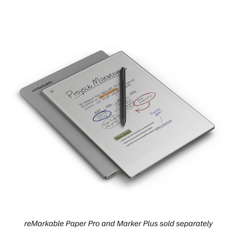 reMarkable Paper Pro - Polymer Weave Book Folio for Your 11.8'' Paper Tablet - Grey-Polymer Weave-M - Image 5