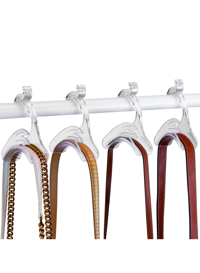 SYOSI SYOSI 4 Pcs Purse Hanger Hooks, Tote Bag Hangers Handbag Organizers for Hanging Purses, Totes, Satchels, Handbags, Backpacks  (Clear) - Image 1