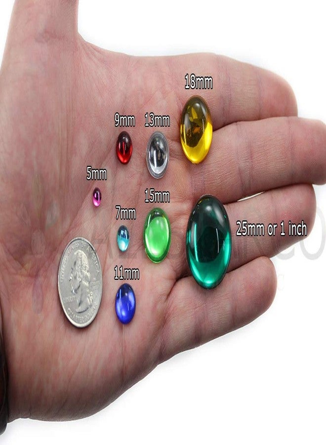 Allstarco 13mm Gold Topaz .TZ Flat Back Acrylic Round Cabochon Pro Grade - 50 Pieces - Image 3