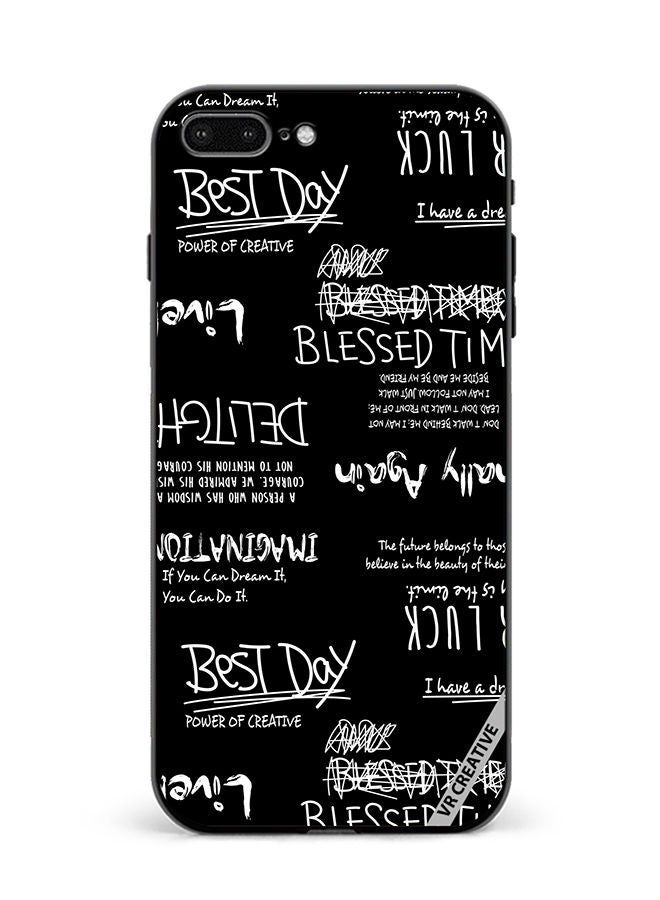 VR CREATIVE غطاء حماية لجهاز آبل آيفون 7 بلس/8 بلس تصميم أسود مع ألوان متعددة - Image 1