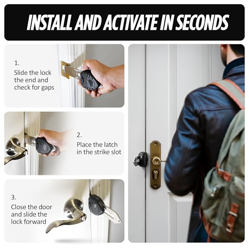 Guard Dog Security Blocklock Portable Door Lock, Hotel Door Locks for Travelers Security, Tough, Durable, Apartment Door Security, Home Security, Travel Essentials, Easy to Use - Image 3