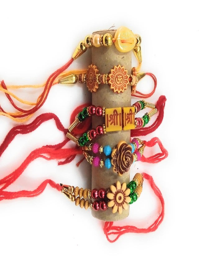 VASH GIRLYZ ATTIRE Fancy Rakhis hand band Rakshabandhan designer rakhi for brother with Roli tilak Pack. (3) - Image 4