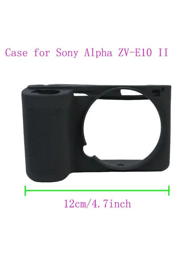 غلاف سيليكون أسود واقي لكاميرا Sony Alpha ZV E10 II - Image 3