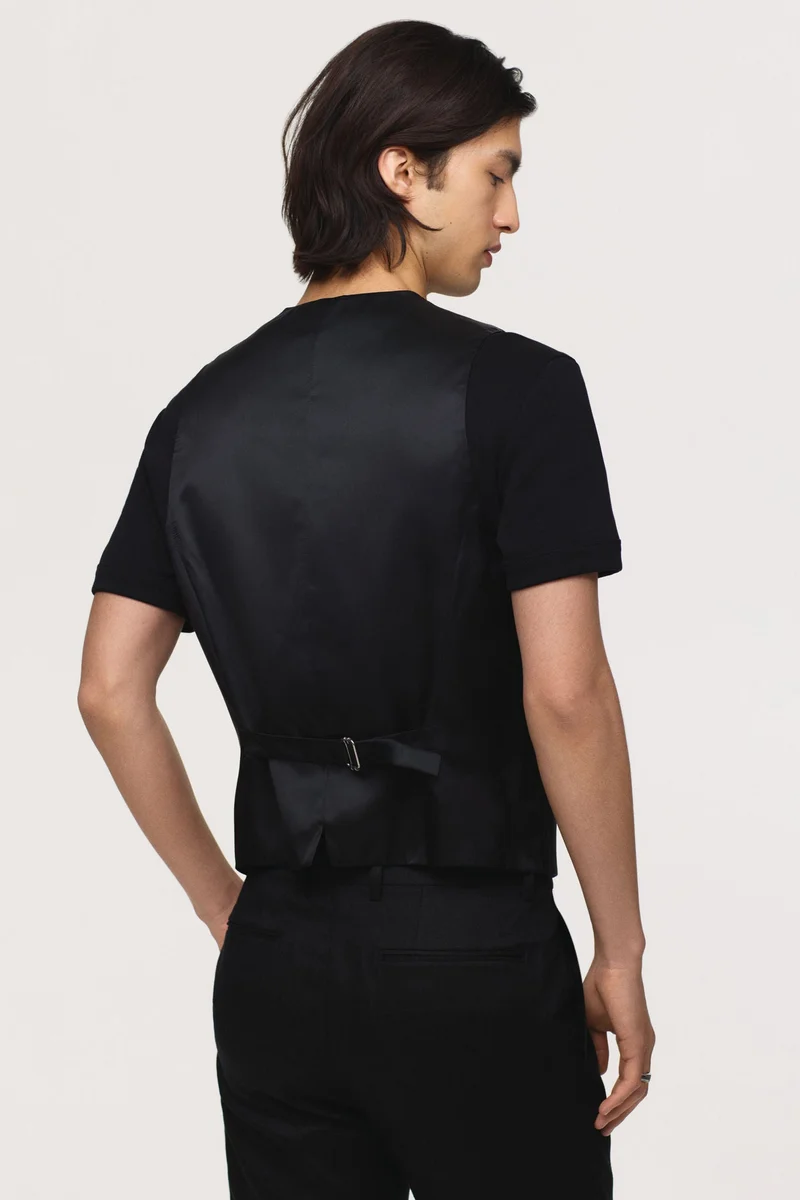 H&M Slim Fit Linen suit waistcoat