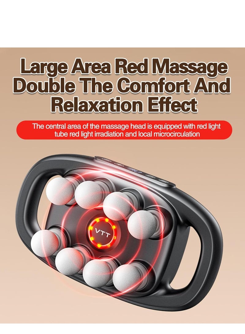 إسكدنيا مسدس التدليك، مسدس التدليك ذو العضلات الكهربائية اليدوية، 8 رؤوس 3 أوضاع، مدلك كامل الجسم لتخفيف الألم، الظهر، الساقين، الرقبة، هدايا للأسر والأصدقاء - Image 4