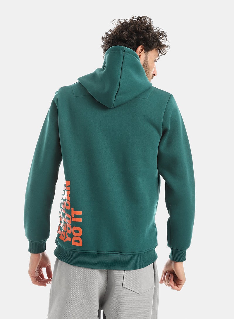 Andora Comfy Cotton Hoodie - Green - Image 4