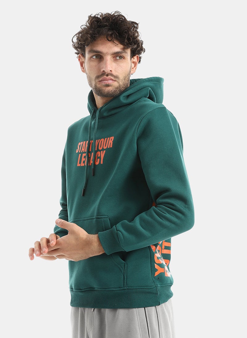 Andora Comfy Cotton Hoodie - Green - Image 2
