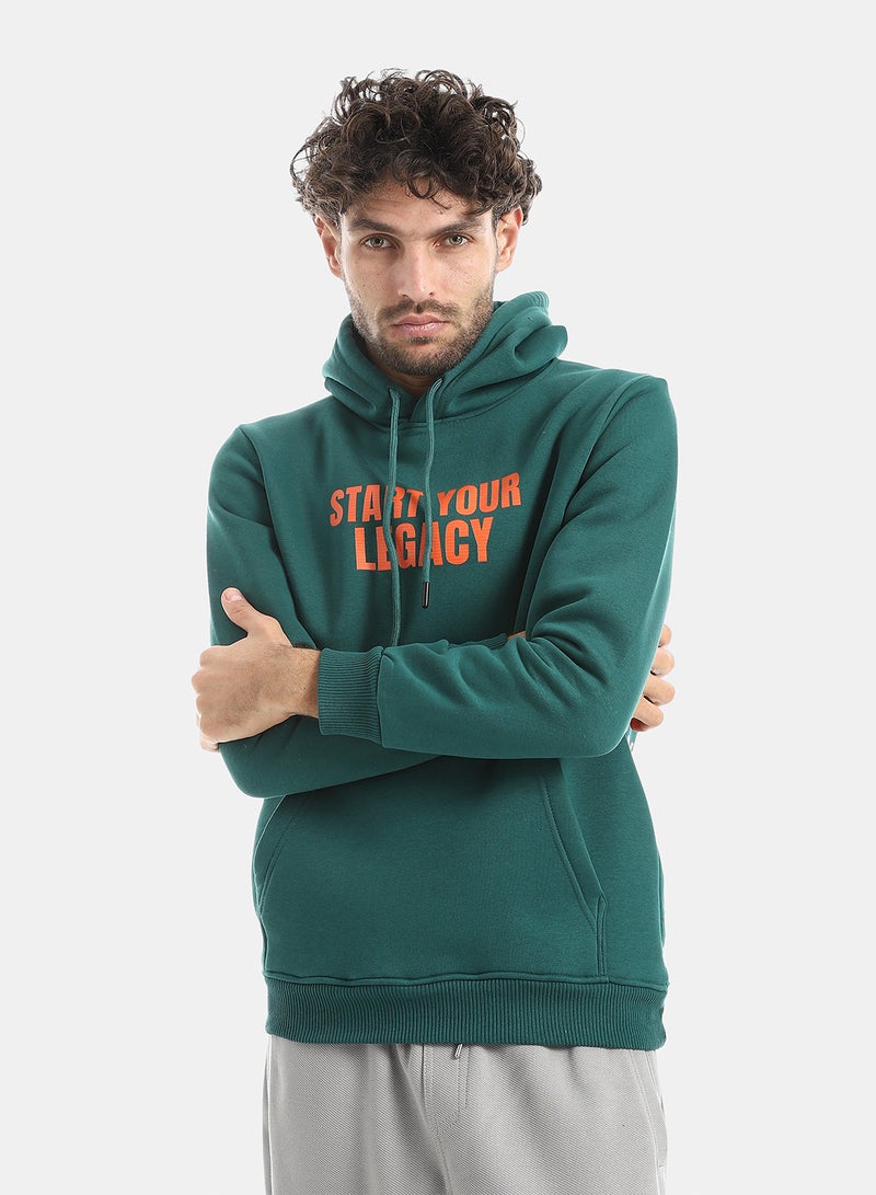 Andora Comfy Cotton Hoodie - Green - Image 1