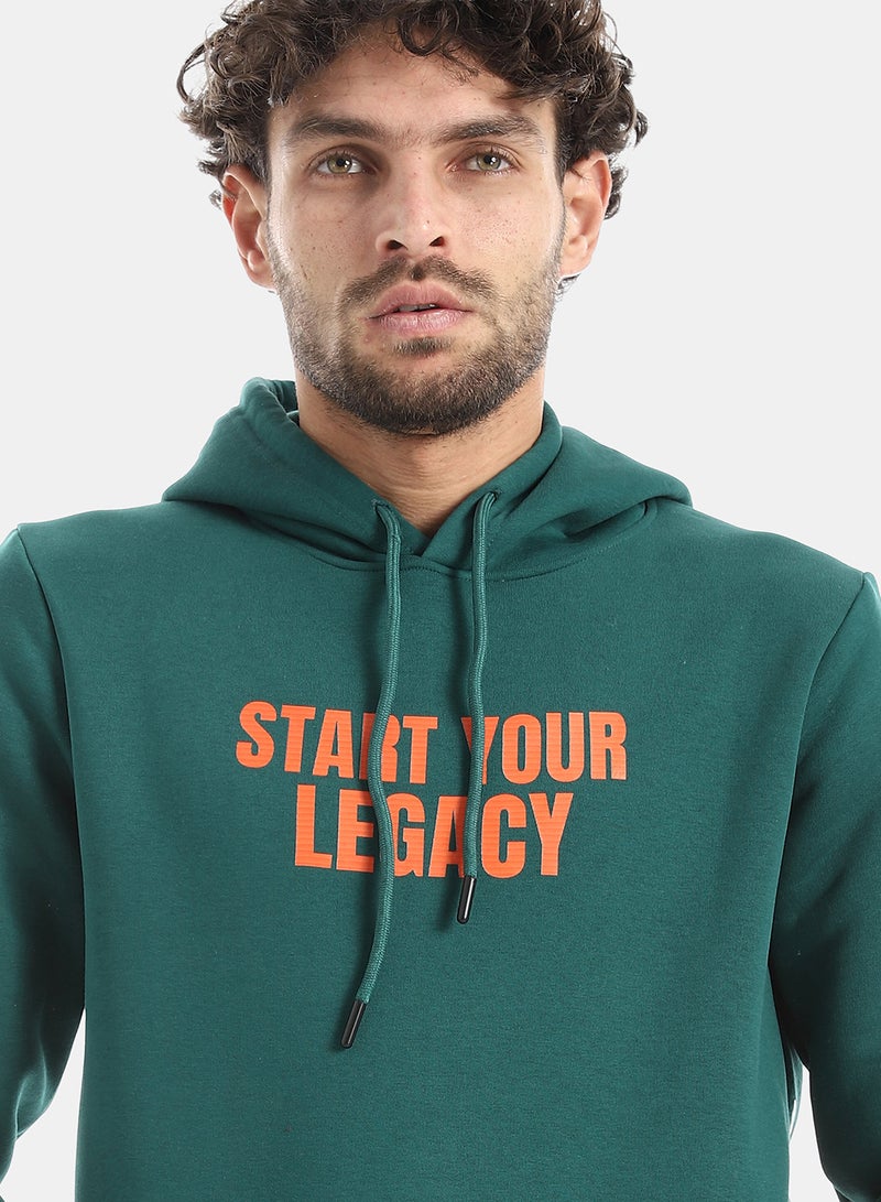 Andora Comfy Cotton Hoodie - Green - Image 3