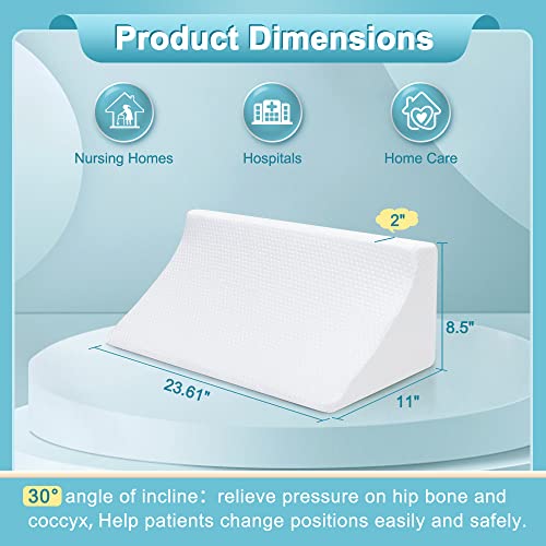 Mistuki Medical Wedge for Bed Positioning Triangle Pillow for Back Support Bedsore Pressure Relief Wedges Side Sleeper Body Positioners Orthopedic Incline Pillow Bedridden Elderly Patient Ankle Bolster - Image 2