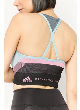 adidas By Stella McCartney Women Sportswear Fit Padded Training Sports Bra, Blue  - Image 3