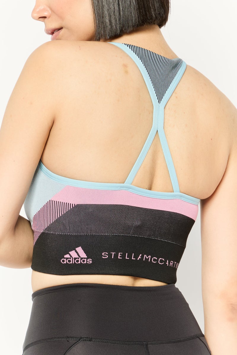 Adidas صدرية رياضية مبطنة للنساء من أديداس بتصميم ستيلا مكارتني، زرقاء - Image 3