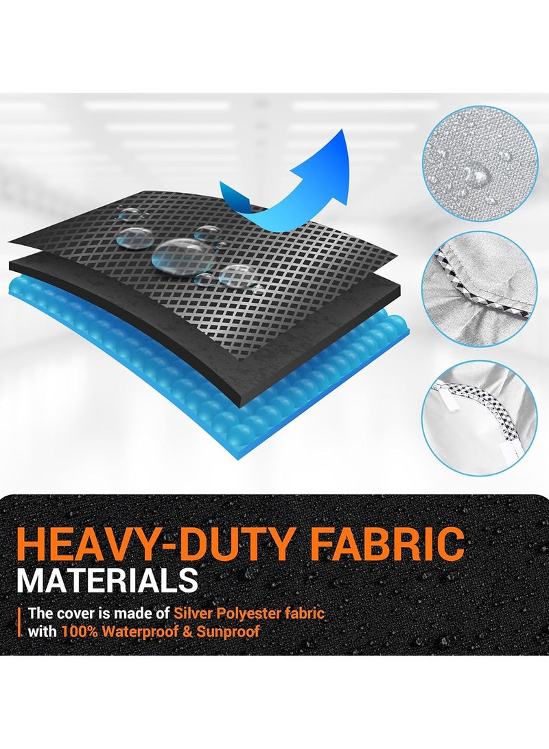 GoodTool Washing Machine Cover Sunscreen Dustproof Cover with Zipper Dustproof Waterproof Protection Case Cover Waterproof UV Resistant Anti-aging Washing for Front Load Washer Protection - Image 3