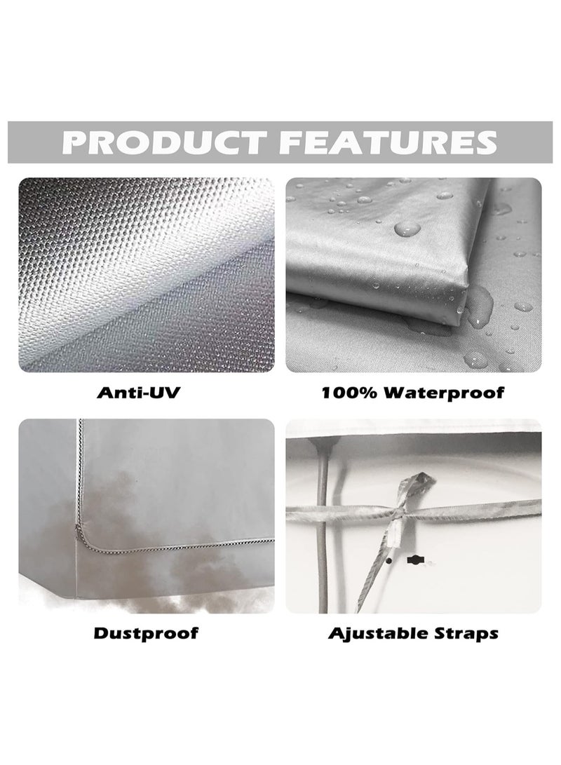 GoodTool Washing Machine Cover Sunscreen Dustproof Cover with Zipper Dustproof Waterproof Protection Case Cover Waterproof UV Resistant Anti-aging Washing for Front Load Washer Protection - Image 4