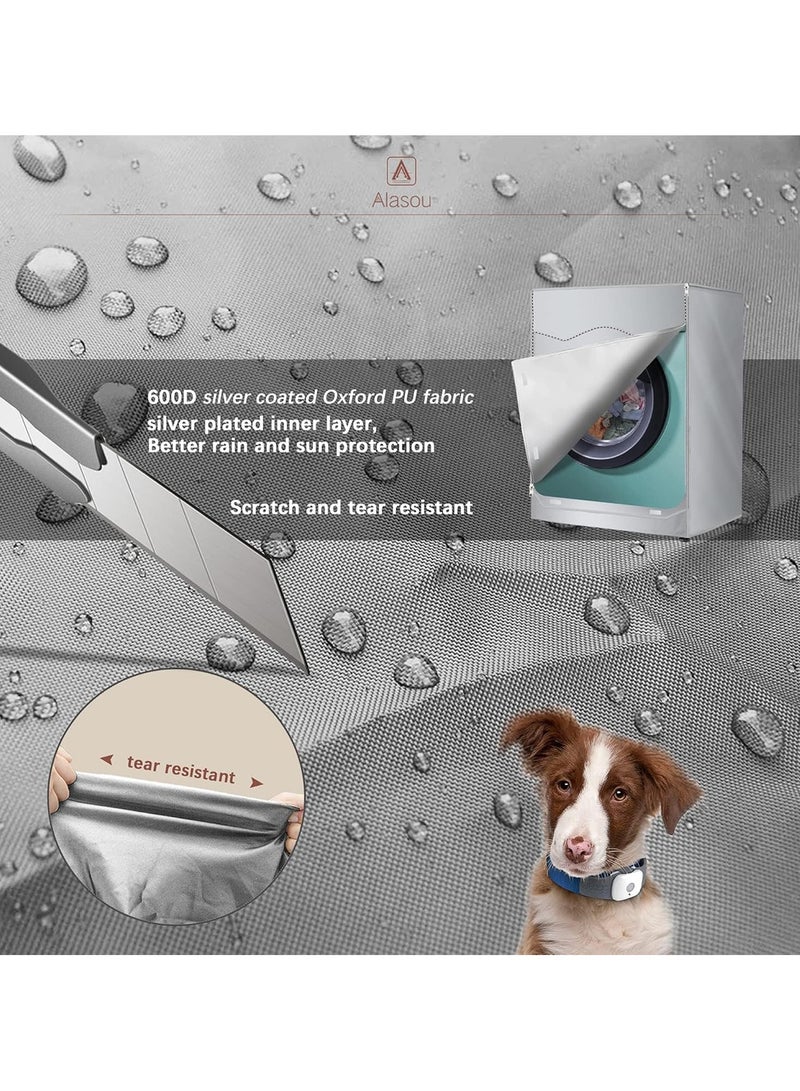 GoodTool Washing Machine Cover Sunscreen Dustproof Cover with Zipper Dustproof Waterproof Protection Case Cover Waterproof UV Resistant Anti-aging Washing for Front Load Washer Protection - Image 5