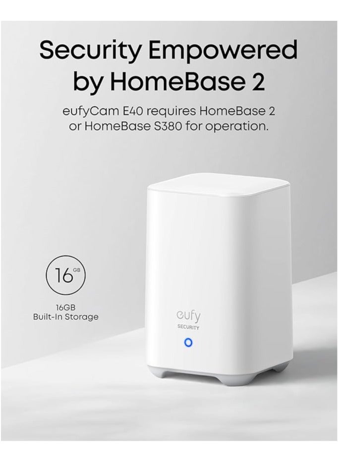 eufy eufy Security eufyCam E40 2-Cam Kit (HomeBase 2) Solar Security Camera Outdoor Wireless, 2K Resolution with Integrated Solar Panel, MaxColour Night Vision, HomeKit Compatible, No Monthly Fee - Image 2