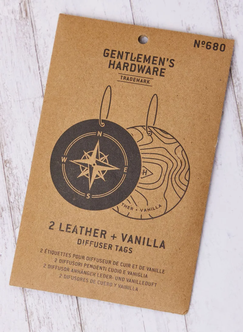 GENTLEMEN'S HARDWARE Leather & Vanilla Car Diffuser