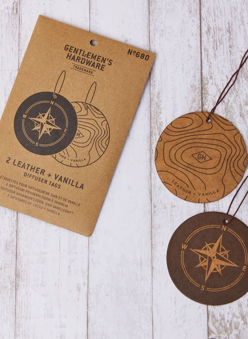 GENTLEMEN'S HARDWARE Leather & Vanilla Car Diffuser