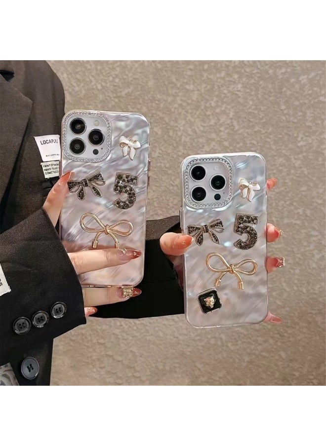 Generic - Water Ripple Pleat Pattern Is Suitable For Iphone11/12/13/14/15/16PROMAX Mobile Phone Case Protective Cover-Color:Gray [five Characters/pleats] Vo-Applicable Models:For Iphone13promax - Image 1