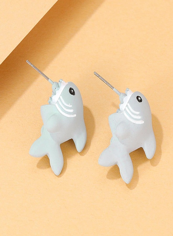 YANCHUN 6 Pairs Cute Animal Bite Earrings for Women 3D Clay Earrings Animal Cartoon Biting Ears Stud Earrings Jewelry Gifts - Image 3