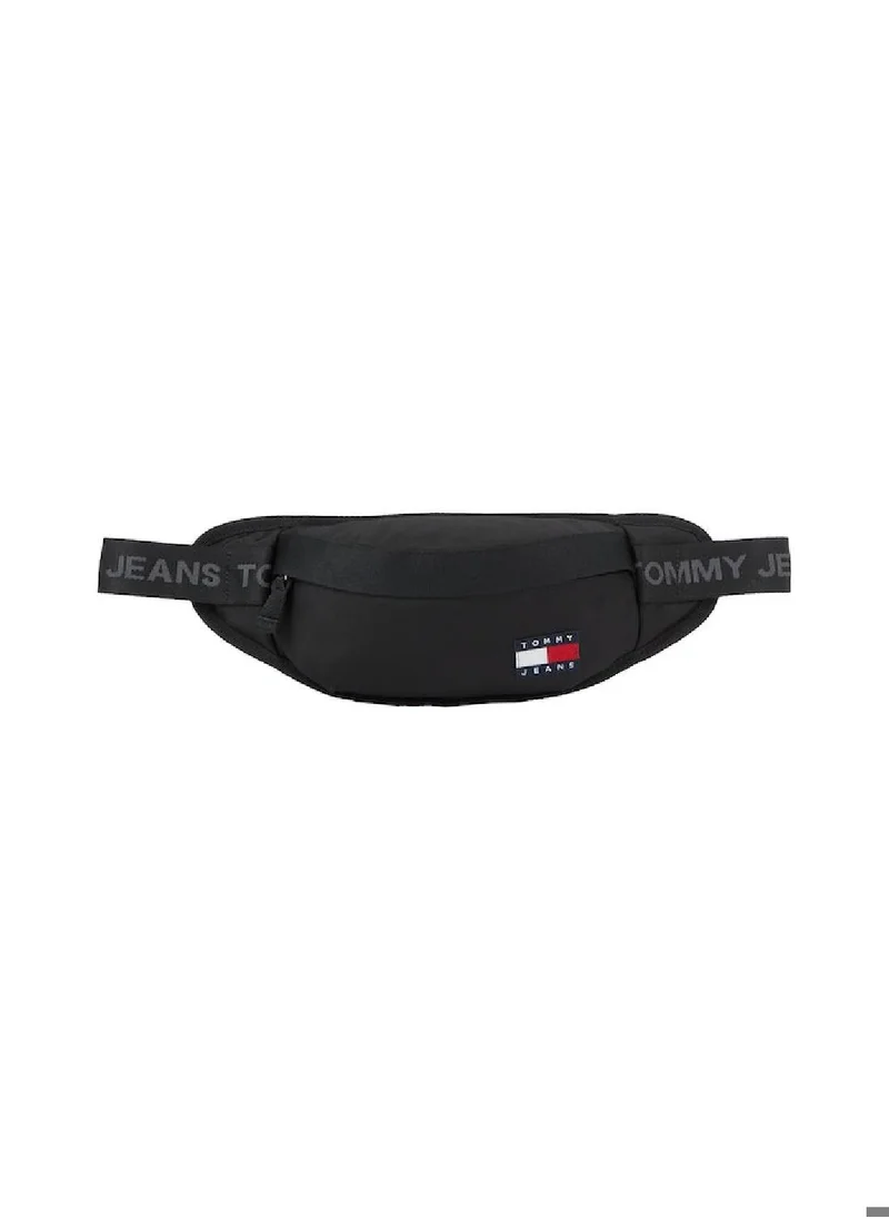 TOMMY JEANS Men's Crossover Waist Bag - Polyester, Black