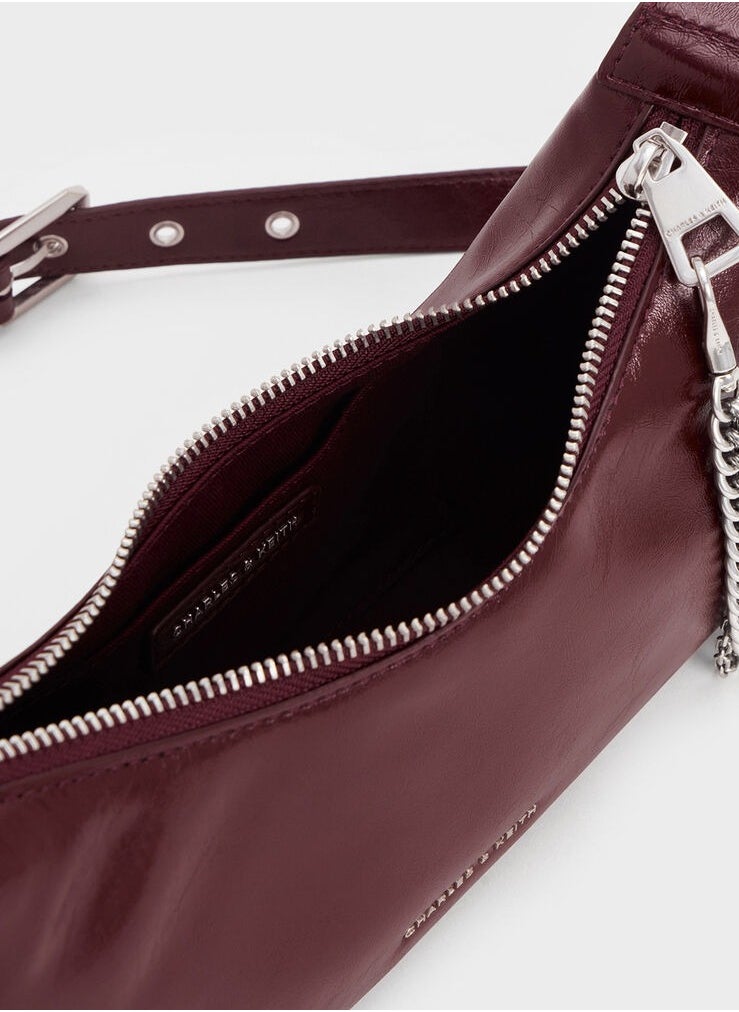 Charles & Keith Atwood Chain Crinkle Hobo Bag  - Image 5