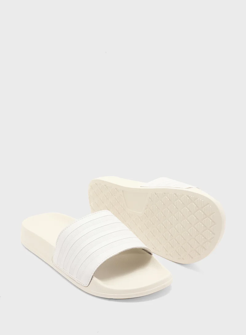 Seventy Five Stripes Detail Casual Slides