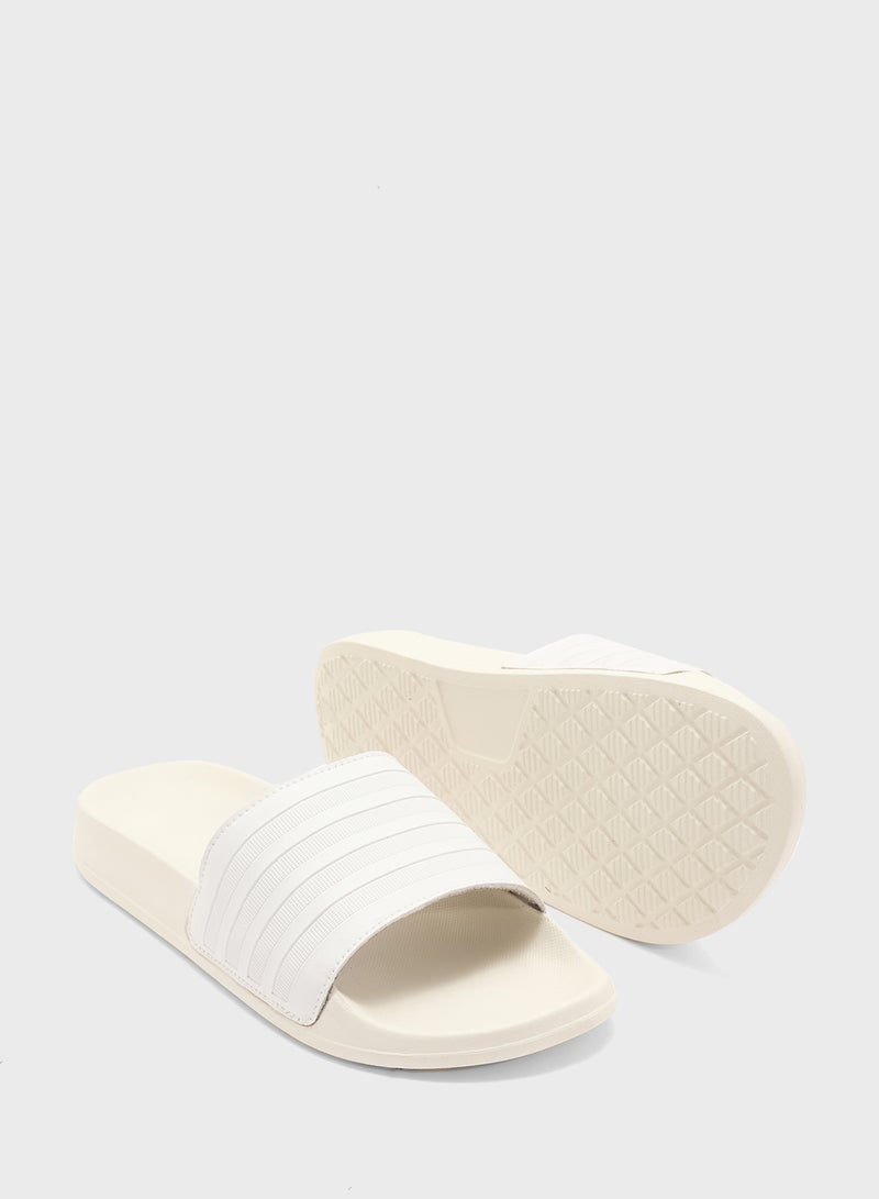 Seventy Five Stripes Detail Casual Slides  - Image 3